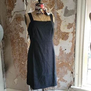 JCREW Squareneck A-line dress in stretch linen blend